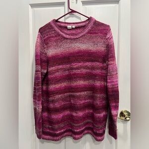 GAP Forever Cozy Tunic Space Dye Pink Long Sleeve Sweater LARGE Pre Loved
